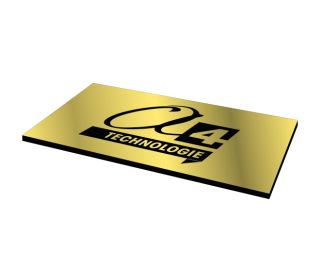 GP-OMN-1M5X305X610 Plaque à graver  GRAVOPLI OR BROSSÉ / NOIR  [1,5] 305 x 610