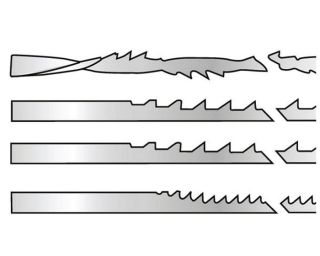Paquet de 12 lames assorties L130mm