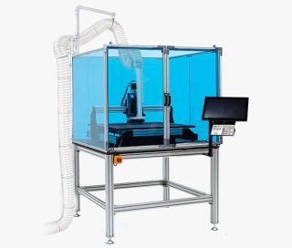 CAT_T_MEK-EVO-S, Fraiseuse numérique Mekanika Evo-S avec son ordinateur de contrôle intégré, son enceinte de protection et le kit d'aspiration 