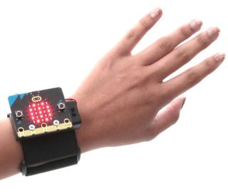 MMO-KIT microMOUV - Bracelet connecté pour BBC microbit, vue porté au poignet