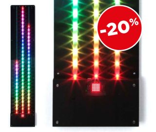 MS-M_microScore-Panneau d'affichage microbit-3x30 LED RVB-101x23x3 cm, gros plan sur la carte micro:bit