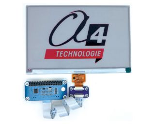 Écran E-ink, 640x384 (7.5 pouces), 3 couleurs (N,B,R) pour Raspberry