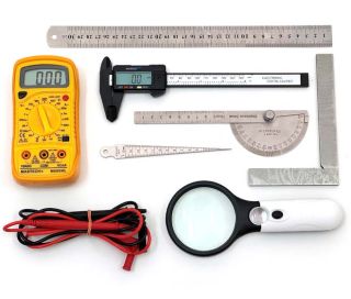 TROUS2-MESURE-A, Coffret-réparabilité-PACK-2 : Lot de 7 outils pour contrôler, mesurer. vue détaillée des outils