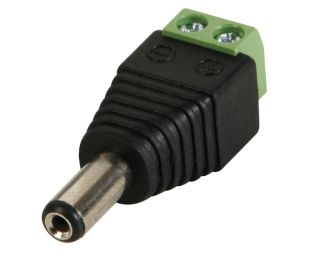 Fiches mâles 5,5 x 2,1 mm vers connexion à vis