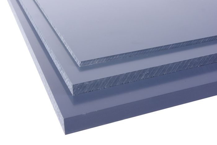 PVC compact K 15mm gris 1500x3000mm Rubrique(Plaque - Panneau)