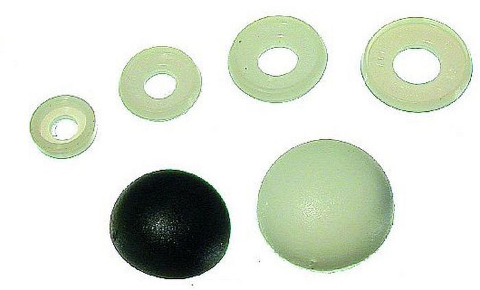 Cache vis (rondelle + capuchon) pour vis tête cylindrique D 4 - BLANC  Sachet de 25