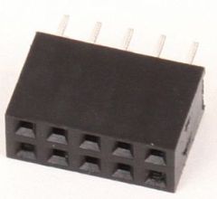 Fiche verticale femelle, pas 2,54mm, 2 rangées de 5 points Lot de 5 pièces