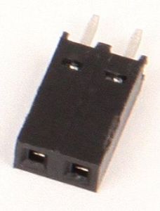 Fiche verticale femelle juxtaposable, pas 2,54mm, 2 points Lot de 5 pièces