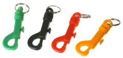 Jeu de 4 mousquetons pour porte clés plastique 70mm