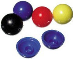 Lot de 10 billes plastique ø20 JAUNES (2 coques à assembler)