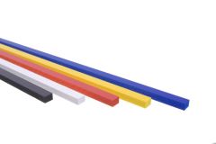 BPVCEX-6X8X500-J Baguettes de pvc expansé Jaune 6 x 8 x 500