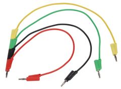 FIL-BAND2M-L20-J Cordon de mesure Mâle/Mâle fiche banane 2mm x 200mm - JAUNE