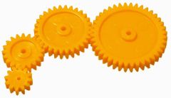 PIGN4 Lot 4 roues dentées ø15/22/32/41-12/20/20/40 dents - axe ø2 et ø3 mm