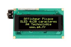 RAX-134Y Afficheur Picaxe OLED 4 lignes de 20 caractères