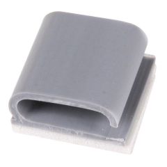 Clip de fixation câble - logement 14x5 mm - embase adhésive 19x19 mm