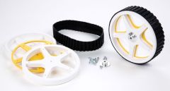 Jeu de 2 roues Ø125 ép33 pour axe D4 modèle sport