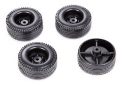 Roue souple Ø 37mm, bande de roulement 16mm, axe Ø2,6 à 3mm lot de 4