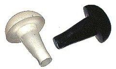 Pied d'appui antidérapant PA6 s. transparent demi rond D 9 - NOIR 