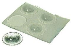 Pied antidérapant bombé souple auto-adhésif - TRANSPARENT- D8mm 