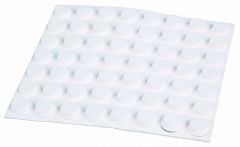 Pied antidérapant bombé souple auto-adhésif - BLANC - D12.7mm