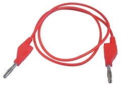 Cordon de mesure avec fiche banane 4 mm - Longueur 1 m - ROUGE