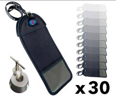 ARA-PACK-01, Pack-classe de 30-pochettes Araphone Blocker 3 avec une base magnétique, vue principale

