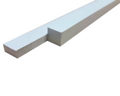BCPVC-5X10X1000-BC Barre carrée PVC BLANCHE  10x5x1000