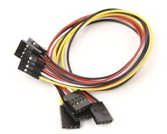 Connecteurs de liaison 4 pts Fem / Fem pas 2,54mm L20cm 