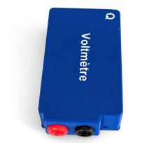 FIZ-U087-BOIT, Boîtier équipé de douilles 4 mm pour Voltmètre FIZ-U087, vue côté douilles