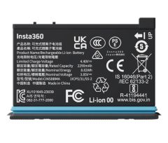 INSTA360-X4-BAT, Batterie haute capacité 2290 mAh pour camera Insta360 X4 vue de face