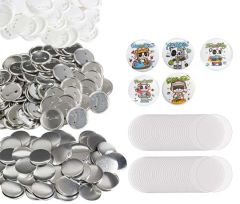 MA-BADG-R58E-500, Lot de 500 badges vierges, ronds avec épingle, de diamètre 58 mm, vue principale