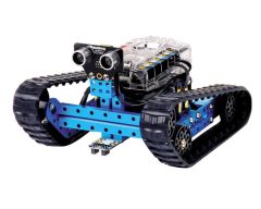 MB-90092, mBot Ranger, Kit Robot 3 en 1 pour apprendre la programmation. Vue principale montrant le robot de trois quarts, dans sa configuration robot tank