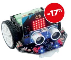 MI-MAQUEEN-L-PACK2, Pack clé en main Robot Maqueen Lite V5 avec carte BBC micro:bit et 3 accus. Vue principale