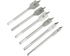 OPM-PB-D1025 Lot de 6 mèches plates Ø 10/12/16/18/20/25 pour percer les bois et les plastiques