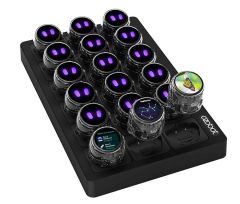 OZO-BOT-ARI-CHARG, station de recharge sans fil permettant de charger simultanément jusqu'à 18 Ozobot ari. Vue avec 18 Ari