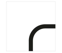 Piste XL 30 x 30 cm - Virage en courbe - lot de 10, parcours-pour-robot-suiveur-de-ligne