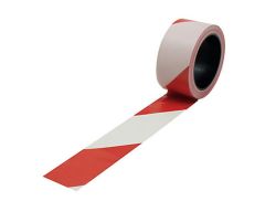 Ruban de balisage polyéthylène 50 mm x 100 m zébré Blanc et Rouge 
