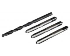 TAR-M8 Jeu de 3 tarauds M8 pas de 125/100 mm avec 1 foret Ø 6,75 mm pour réaliser des perçages et filetages