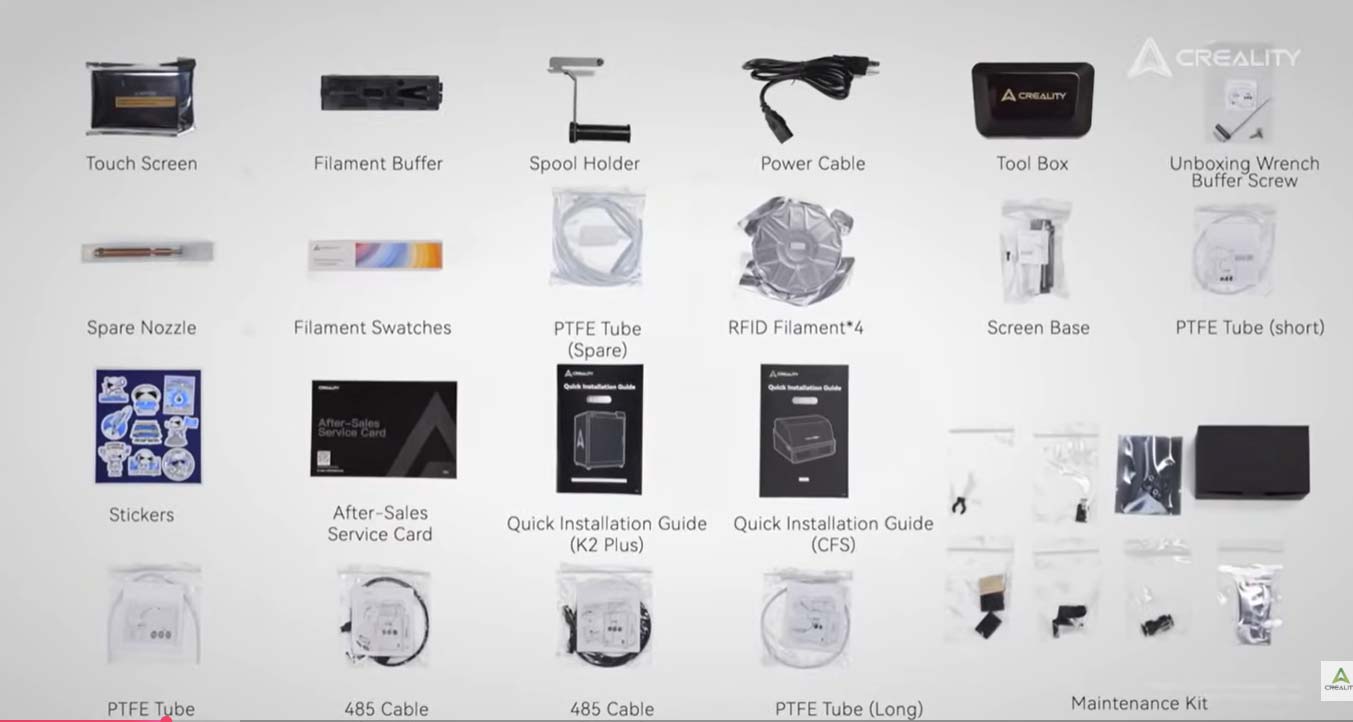 Contenu Creality K2 Plus