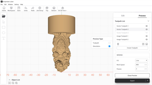 Interface du logiciel UP Studio pour les imrimantes 3D Tiertime